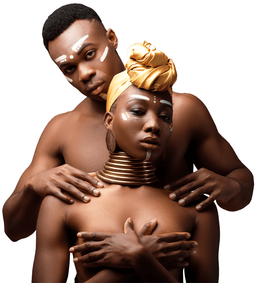 African couple naked
